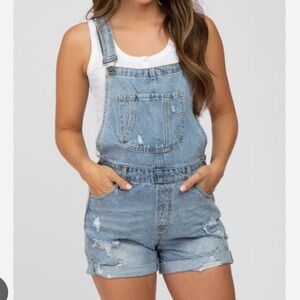 Wallflower Light Blue Denim Overalls